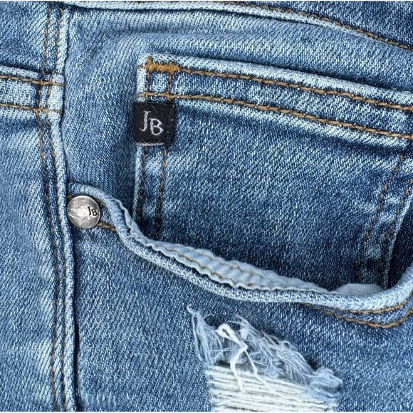 Judy Blue Straight Fit Distressed Released Hem Jeans Blue Womens Size 11/30 Used - Picture 12 of 12